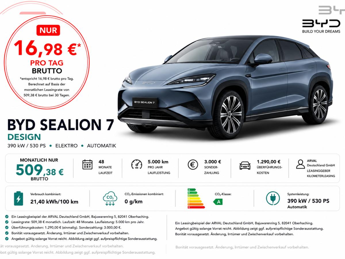 BYD SEALION 7 Design⚠️**3.000€ Förderung**⚠️ | 20"Felgen I 360 Kamera I Navi