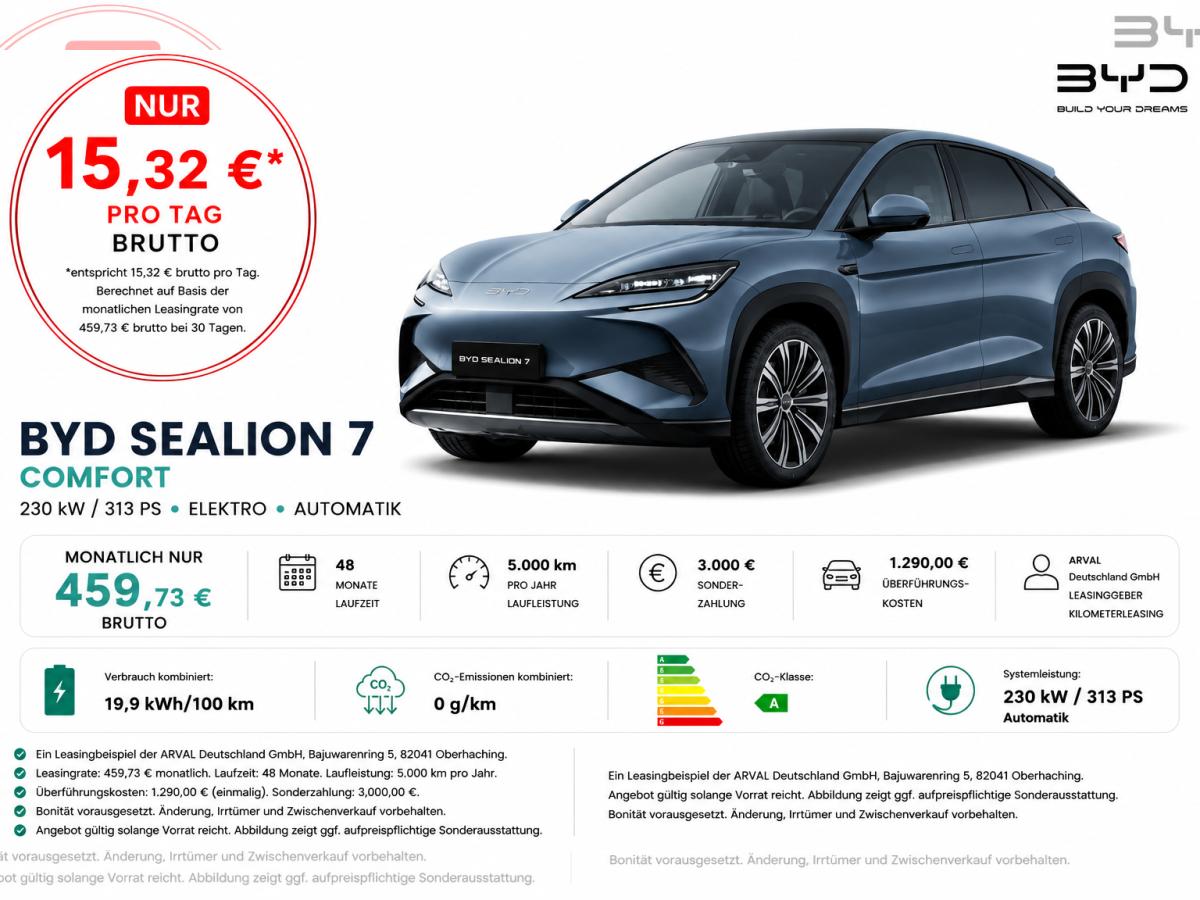 BYD SEALION 7 Comfort⚠️**3.000 Euro Förderung**⚠️ I 360 Kamera I LED I Wärmepumpe