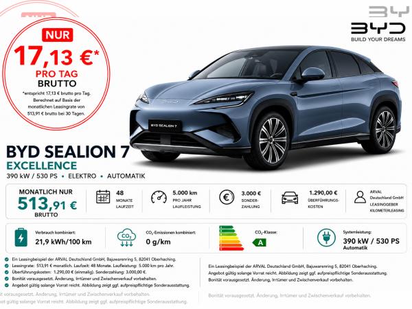 BYD SEALION 7 Excellence⚠️**3.000€ Förderung**⚠️ | Head-Up I Leder I Navi