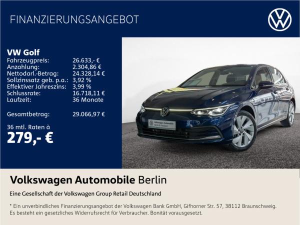 Volkswagen Golf VIII 2.0 TSI Style Navi APP LED Sitzhzg