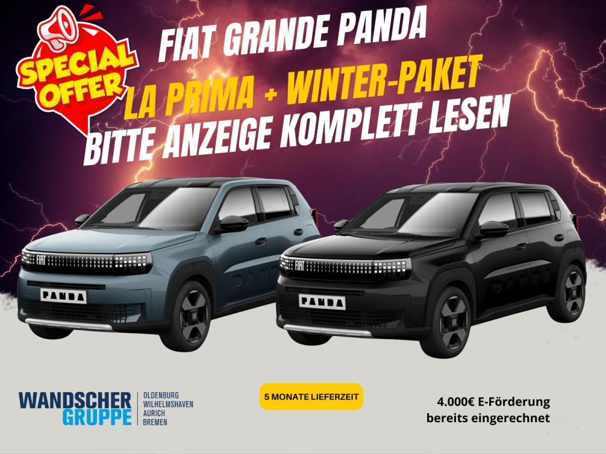 Fiat Grande Panda Elektro 🐼La Prima + Winter Paket mit 4.000€ Prämie gerechnet