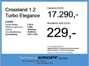 Opel Crossland 1.2 Turbo Elegance LED+SHZ+2xKlima+PDC