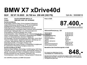 BMW X7 xDrive40d M Sportpaket Sport Aut. Standhzg.
