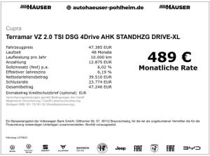 Cupra Terramar VZ 2.0 TSI DSG 4Drive AHK STANDHZG DRIVE-XL SENNHEISER KAMERA