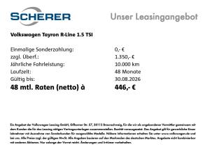 Volkswagen Tayron R-Line 1.5 eHybrid DSG BLACKSTY LEDER AHK