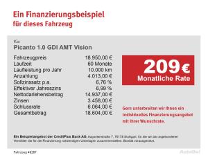 Kia Picanto 1.0 GDI AMT Vision Bluetooth Navi Klima