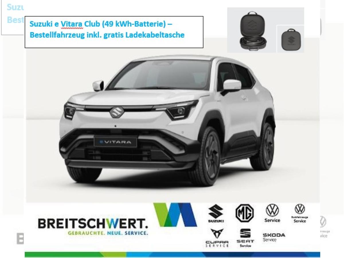 Suzuki e Vitara Club (49 kWh-Batterie) – mit 4.500 € Anzahlung 👉 Bestellfahrzeug 👍inkl. gratis Ladekabeltasche