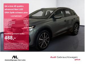 Audi Q4 e-tron 45 quattro advanced Navi LED GRA Optik schwarz plus