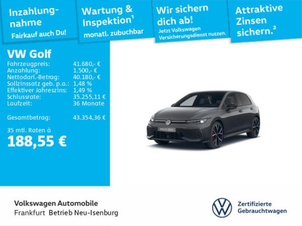 Volkswagen Golf VIII 2.0 TSI DSG GTI Navi AHK IQ.LIGHT - LED-Matrix Panoramadach Sprachassistent