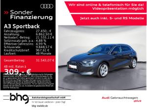 Audi A3 Sportback 30TFSI S tronic KomfortPlus Navi connect sound LED virtualC. ParkAs