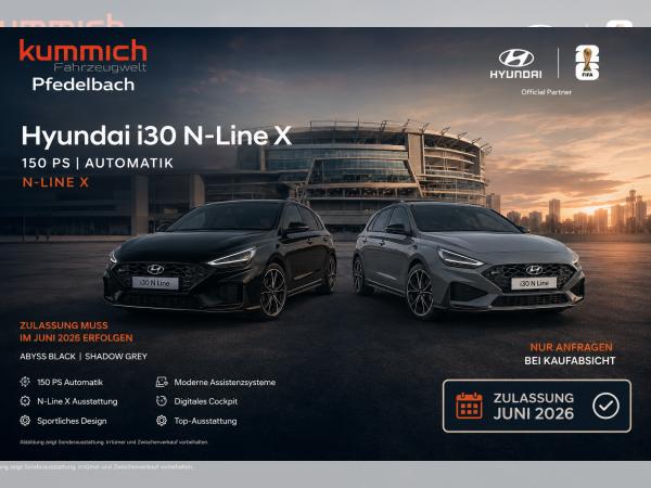 Hyundai i30 N Line X VOLLAUSSTATTUNG ZULASSUNG JUNI2026 150PS Automatik