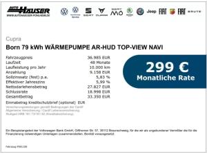 Cupra Born 79 kWh WÄRMEPUMPE AR-HUD TOP-VIEW NAVI