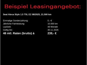 Seat Ateca Style 1.5TSI DSG / Navi, CarPlay, LED, ACC