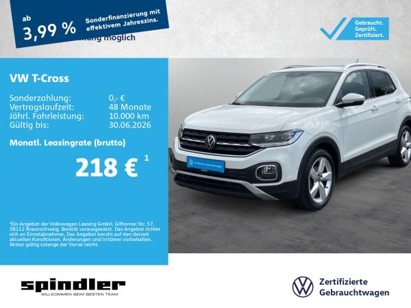 Volkswagen T-Cross Style 1.0 TSI / CarPlay, ParkAssist, LED