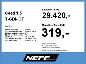 Kia Ceed Ceed 1.5 T-GDI- GT Line *Navi*Parksensoren*