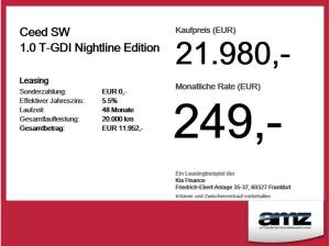 Kia Ceed SW Ceed SW 1.0 T-GDI Nightline Edition *Winterpaket*