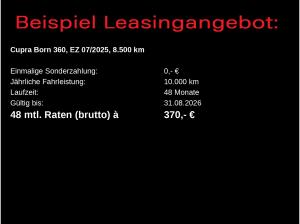 Cupra Born e-Boost/ 82 kWh, Navi, 360°,AR-HuD, WP, LED