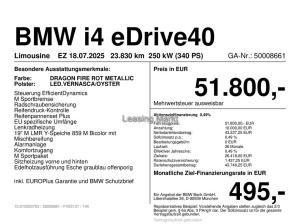 BMW i4 eDrive40 Navi Tempom.aktiv Bluetooth PDC MP3 Schn.