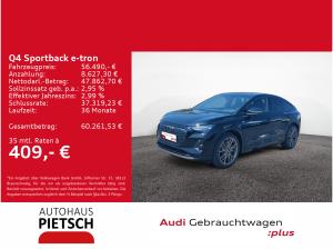 Audi Q4 e-tron Q4 Sportback 55 e-tron quattro S line 77kWh