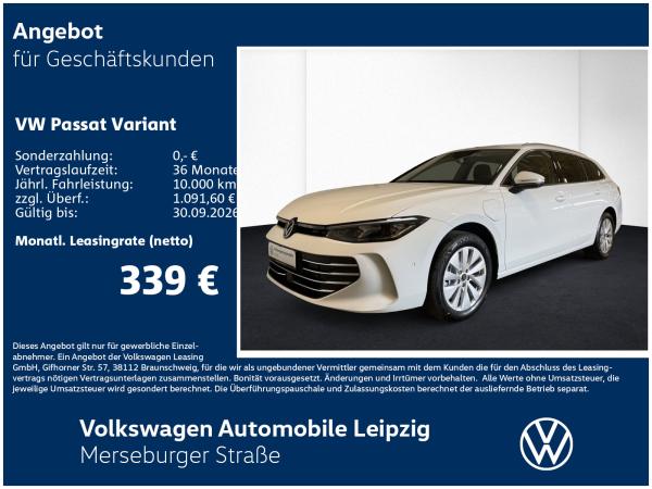 Abbildung Leasingangebot VW Passat