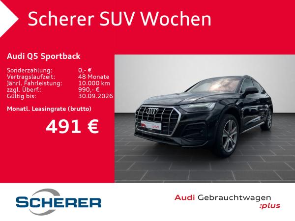 Audi Q5 Sportback advanced 50 TFSI e quattro SOH:100% AHK RFK MATRIX