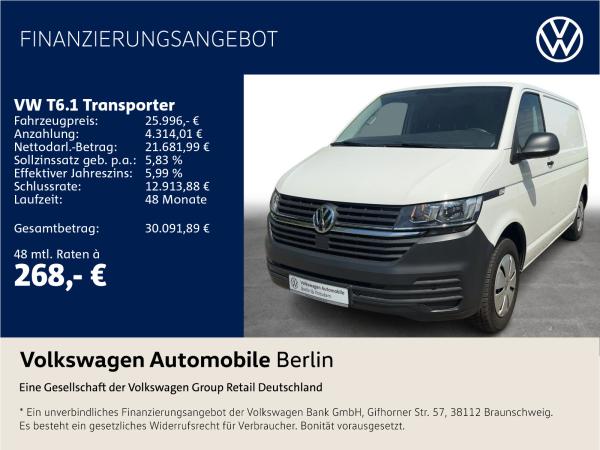 Volkswagen T6.1 Kasten L1H1 2.0 TDI DSG Radio SHZ PDC