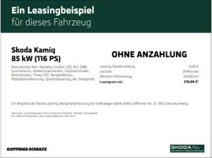Skoda Kamiq Selection 1.0 TSI 6 Gang 116 PS Geschwindigkeitsregelanlage Ausstattungs-Paket Black