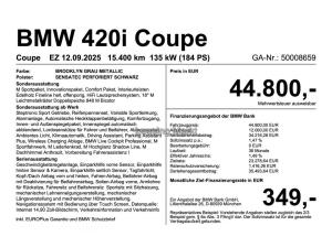 BMW 420 420i Coupe M Sportpaket Innovationsp. Sport Aut.