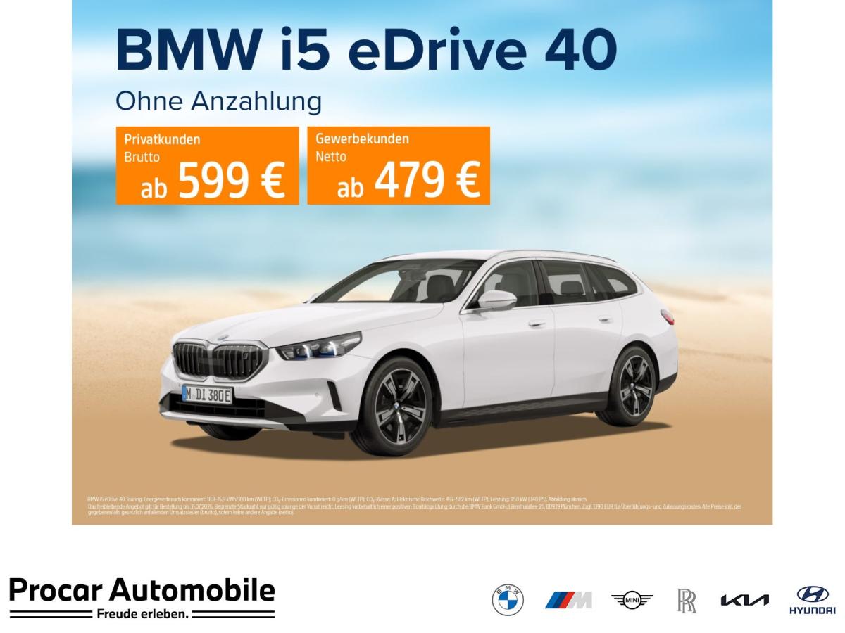 BMW i5 eDrive40 RFK SHZ PDC V+H DAB LED