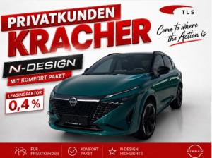 Nissan Qashqai N-Design *Privatkunden* deep ocean / schwarz 158PS Leder, Head UP, 360 Grad ,Komfort Paket