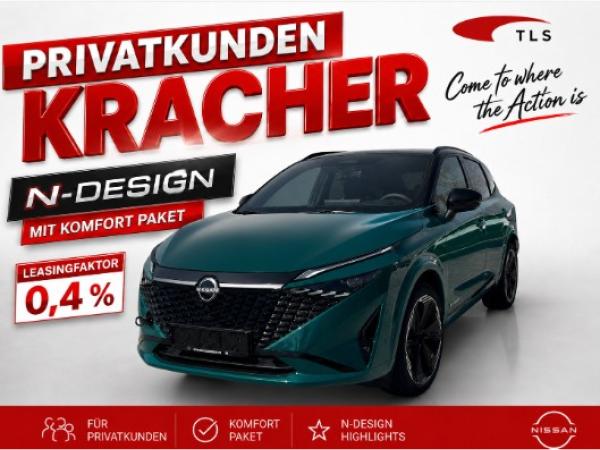 Nissan Qashqai N-Design *Privatkunden* deep ocean / schwarz 158PS Leder, Head UP, 360 Grad ,Komfort Paket