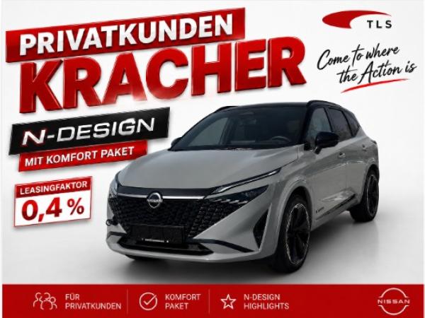Nissan Qashqai N-Design *Privatkunden* ceramic grey/ schwarz 158PS Leder, Head UP, 360 Grad ,Komfort Paket