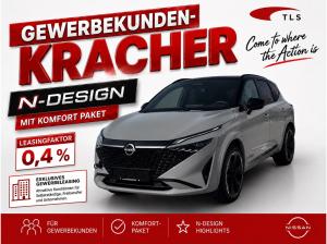 Nissan Qashqai N-Design *Gewerbekracher* ceramic grey/ schwarz 158PS Leder, Head UP, 360 Grad ,Komfort Paket