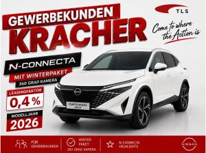 Nissan Qashqai N-CONNECTA *Gewerbekracher* weiß 158 PS Autom. 360 Grad el. Heckklappe