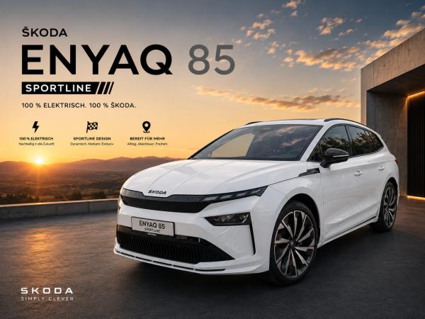 Skoda ENYAQ SPORTLINE 85 AHK PanoSD 21" Advanced❗❗❗Aktion bis 31.07.2026❗❗❗