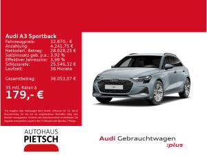 Audi A3 Sportback 40 TFSIe advanced S-tronic LED AHK
