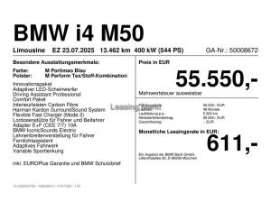 BMW i4 M50 Innovationsp. Klimaaut. Memory vorn