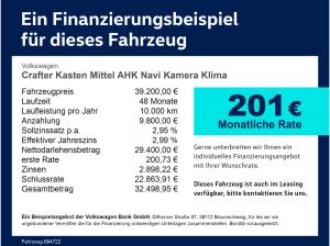 Volkswagen Crafter Kasten Mittel AHK Navi Kamera Klima ZV