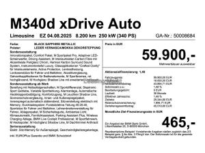 BMW M340 M340d xDrive M-Spor Pro HUD e-Sitze Harman