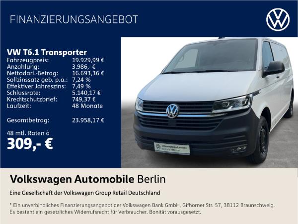 Volkswagen T6.1 Kasten L1H1 2.0 TDI Klima Radio SHZ GRA PDC