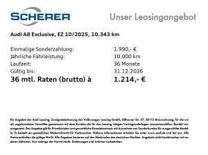 Audi A8 lang 60 TFSIe quattro EXCLUSIVE HUD 360° PANO