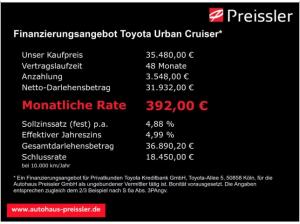 Toyota Urban Cruiser 128 kW FWD 5-Türer Teamplayer Lithium 61kW 2W Digitales Cockpit LED ACC