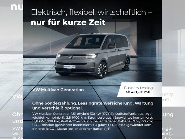 Volkswagen T7 Multivan 1.5l e-Hybrid DSG 130kW "Generation" ⚡HYBRID-WOCHEN!⚡