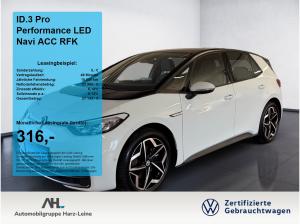 Volkswagen ID.3 Pro Performance LED Navi ACC RFK 2xKlima LM