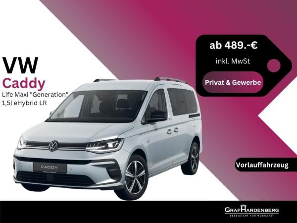 Volkswagen Caddy Life Maxi "Generation" (0,5% Versteuerung für Gewerbekunden) 7-Sitzer Motor: 1,5 l eHybrid langer Ra
