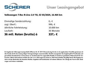 Volkswagen T-Roc R-Line 2.0 TSI 4M PANO AHK MATRIX RFK ASSIST