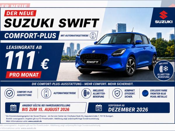 Suzuki Swift "Comfort+" AUTOMATIKGETRIEBE + ALLWETTERREIFEN