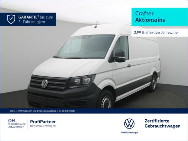 Volkswagen Crafter Kasten MR Vorb. AHK Trennwand Navi Park ZV