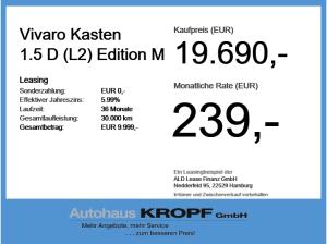 Opel Vivaro Kasten 1.5 D (L2) Edition M PDC