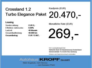 Opel Crossland 1.2 Turbo Elegance Paket LED+Navi+Kam.